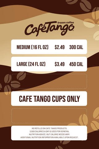 Café Tango Price Sign