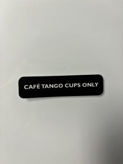 Cafe Tango Cups Only Sticker- 2 pack